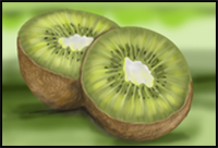 How to Draw Kiwi Fruit