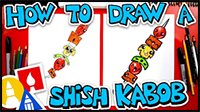 How to Draw a Funny Shish Kabob
