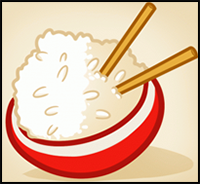 How to Draw Rice, Rice Bowl