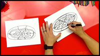 How to Draw A 3D Pizza