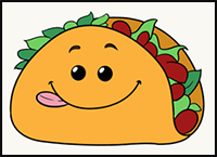 How to Draw a Funny Taco