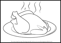 How to Draw Cooked Chicken