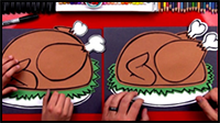 How To Draw A Cooked Turkey (Cutout)