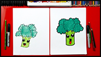 How To Draw Funny Broccoli