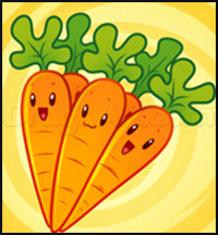 how to draw carrots