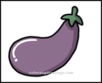 How to Draw an Eggplant Step by Step
