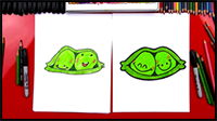 How To Draw Funny Peas In A Pod
