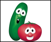 How to Draw Bob and Larry from Veggietales with Easy Step by Step Drawing Tutorial