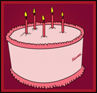 How to Draw a Simple Birthday Cake