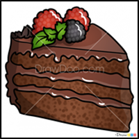 How to Draw Chocolate Cake