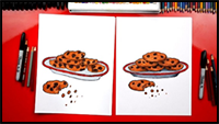 How to Draw a Plate of Cookies for Santa