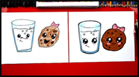 How to Draw Cookies and Milk