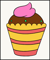 How to Draw Cupcake – Really Easy Drawing Tutorial