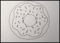 How to Draw a Cartoon Donut Easy
