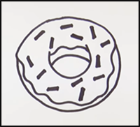 How to Draw a Donut Easy Art Tutorial