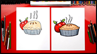 How to Draw an Apple Pie for Thanksgiving

