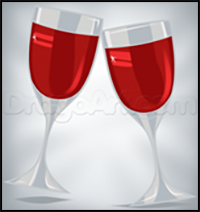 How to Draw Wine Glasses