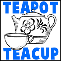 How to Draw Teapots & Teacups with Simple Steps