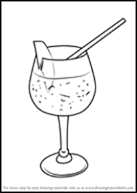 How to Draw a Cocktail Glass