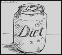 How to Draw a Diet Soda Can