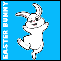 How to Draw the Easter Bunny Step by Step Drawing Tutorial for Kids