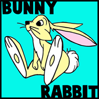 How to Draw Cartoon Bunny Rabbits and Hares with Simple Step by Step Drawing Lesson