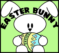 How to Draw The Easter Bunny Drawing Tutorial for Kids
