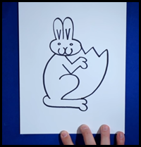 How to Draw an EASTER BUNNY Using Letters and Numbers
