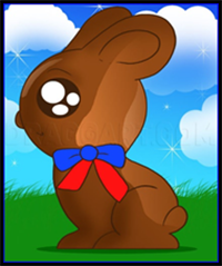 How to Draw a Chocolate Easter Bunny