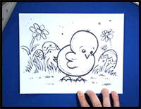 How to Draw a Chicky Using Letters and Numbers