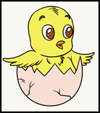 How to Draw an Easter Chick