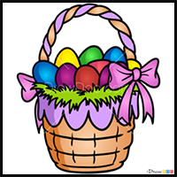 How to Draw Easter Basket, Easter