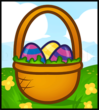 How to Draw an Easter Basket for Kids