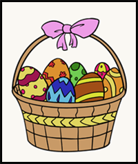 How to draw an Easter Basket