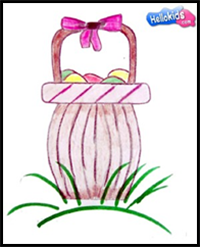 How to Draw an Easter Basket