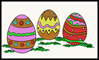 How to Draw Easter Eggs