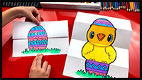 How to Draw an Easter Egg Folding Surprise