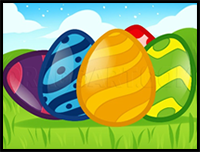 How to Draw Easter Eggs For Kids