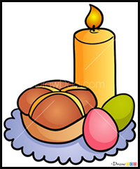How to Draw Easter Candle, Easter
