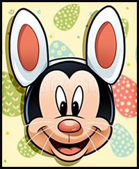 How to Draw Easter Mickey