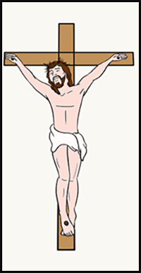 How to Draw Jesus on the Cross