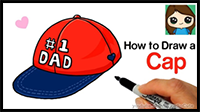 How to Draw a Cap for #1 DAD easy | Father's Day - YouTube
