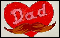 How to Draw Colouring Easy Happy Father's Day Drawing || Love You Papa ||  Dad You're The Best || Dad - YouTube