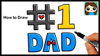 How to Draw #1 DAD ❤️ | Father's Day Art - YouTube