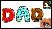 How to Draw Donuts for Dad Easy - YouTube