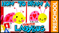 How To Draw A Valentine’s Ladybug – Preschool