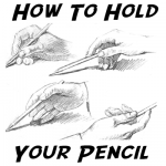 How to Hold Your Pencil Correctly in Many Positions When Drawing Pictures Lesson
