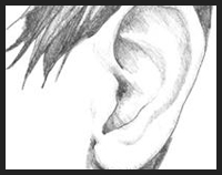 How to Draw Realistic ear
