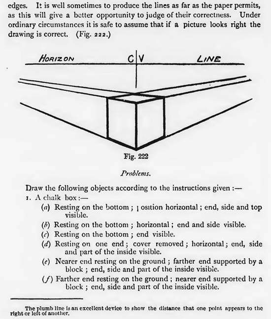 Draw the cube in two point perspective