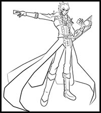 How to Draw Jack Atlas from Yu-Gi-Oh!